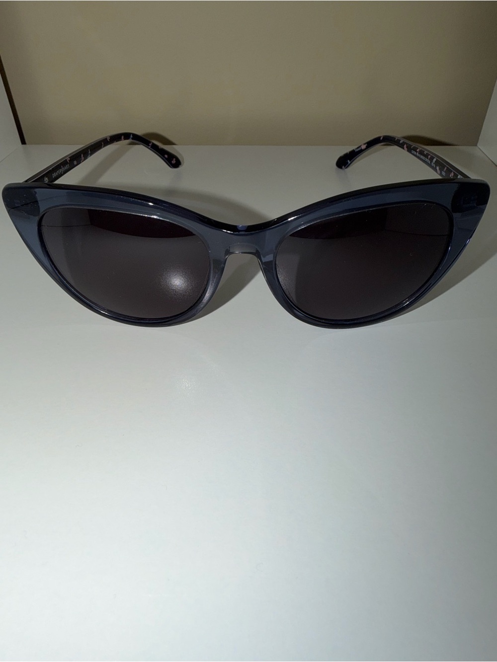 Draper James Blue Crystal Floral Frame Cat Eye Sunglasses DJ7039-414